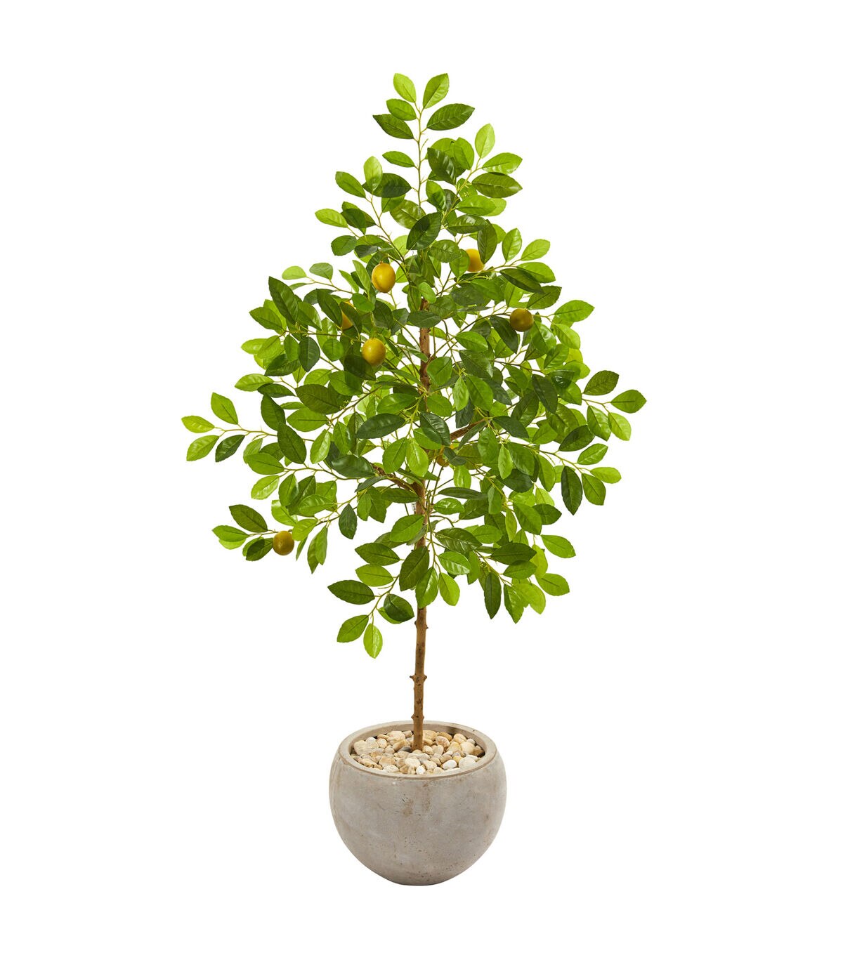 Nearly Natural 54 Lemon Artificial Tree in S& Colored Planter