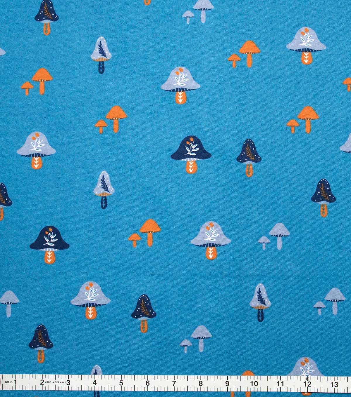 Super Snuggle Folk Mushrooms Flannel Fabric
