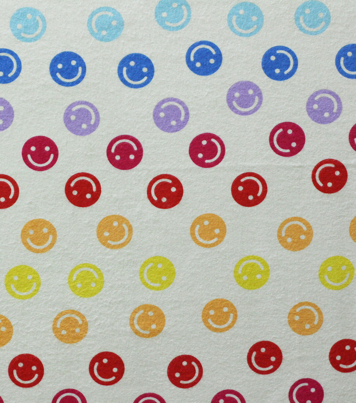 Multi Color Smiley Faces Super Snuggle Flannel Fabric