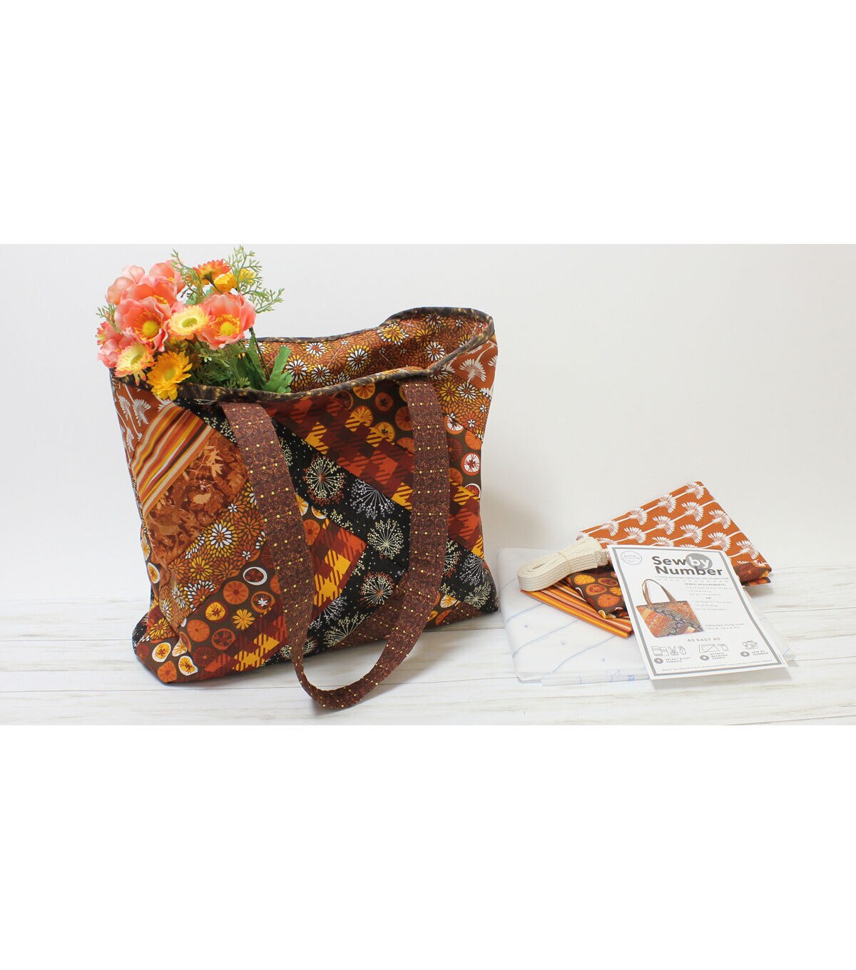 Sew By Number Tote Pattern on Stabilizer