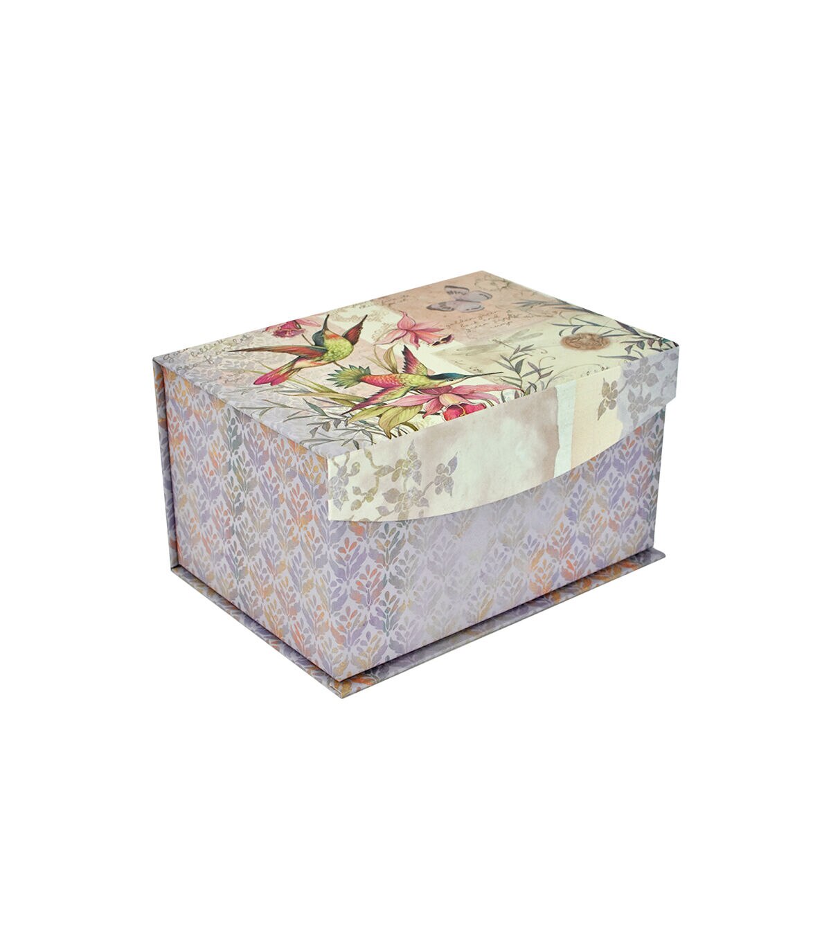 8 Purple Hummingbirds Fliptop Box by Place & Time