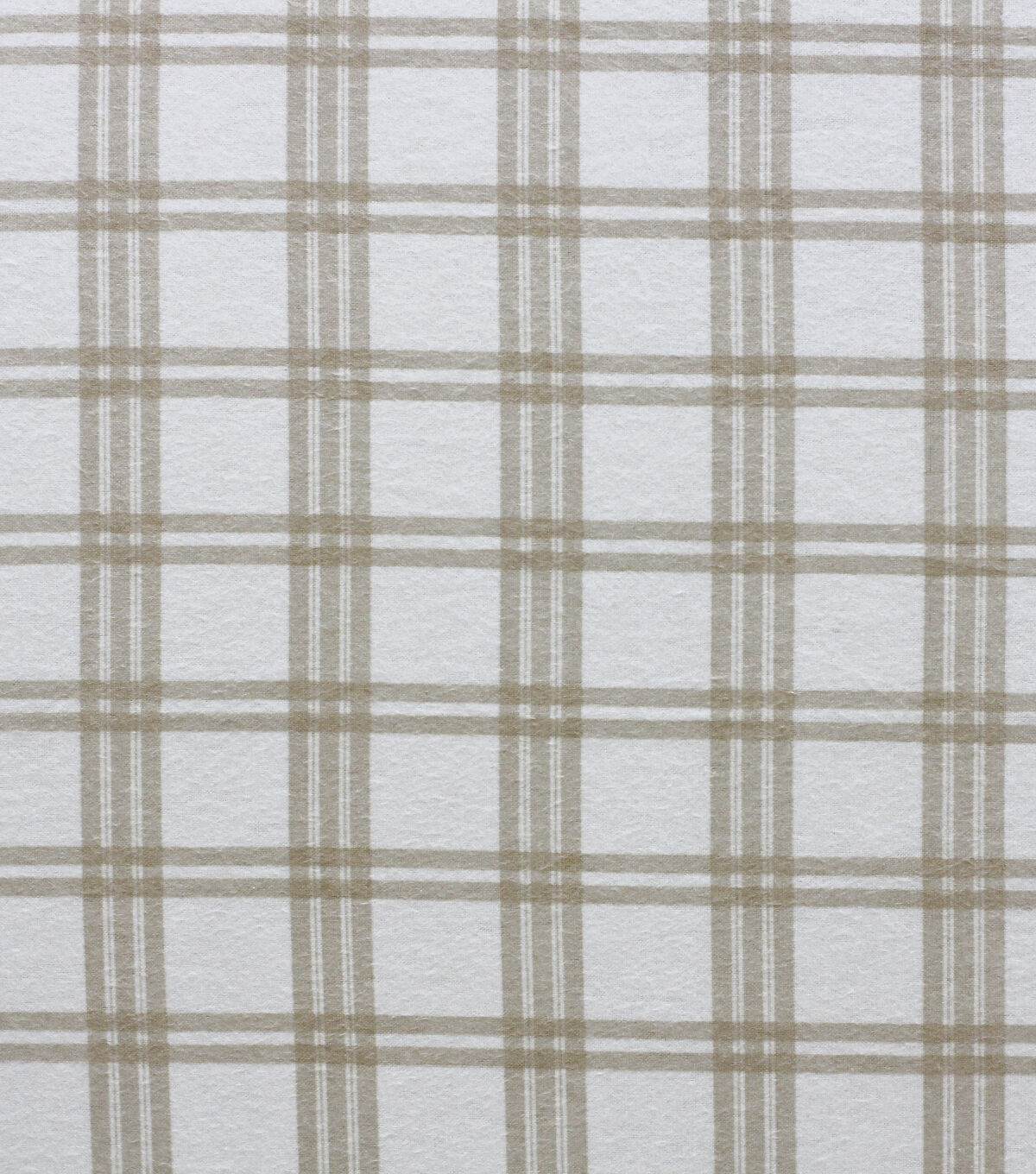 Plaid Cream Super Snuggle Flannel Fabric