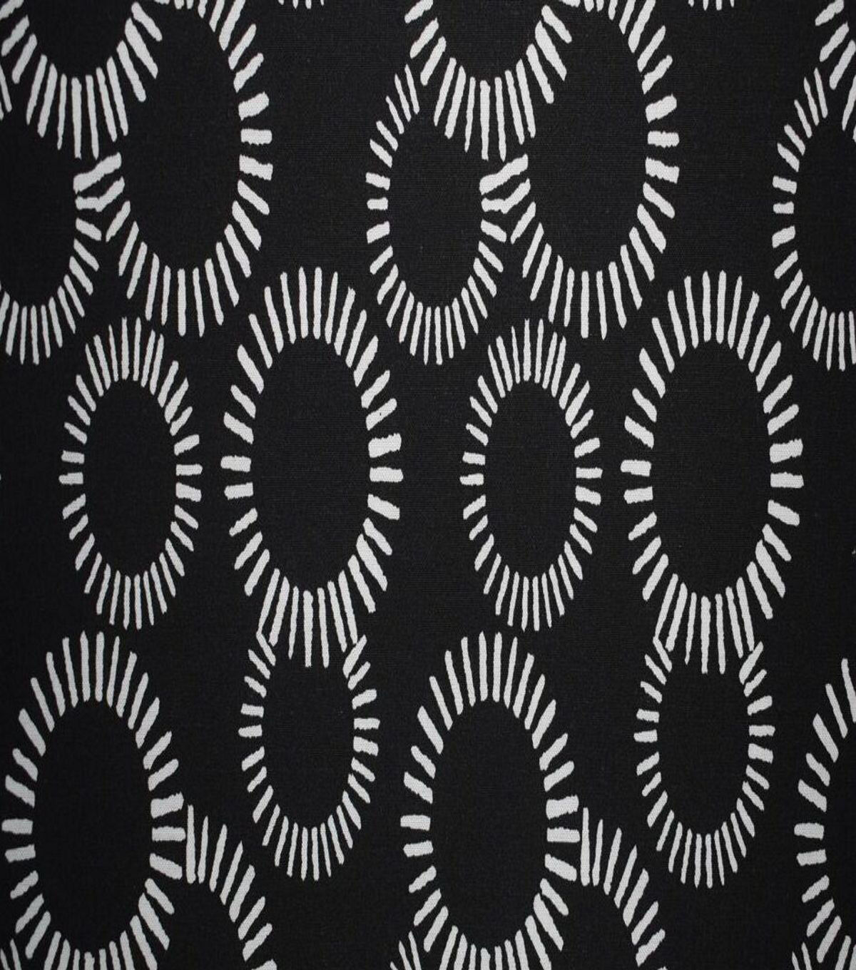 Overlapping Circles on Black Quilt Cotton Fabric by Quilter's Showcase