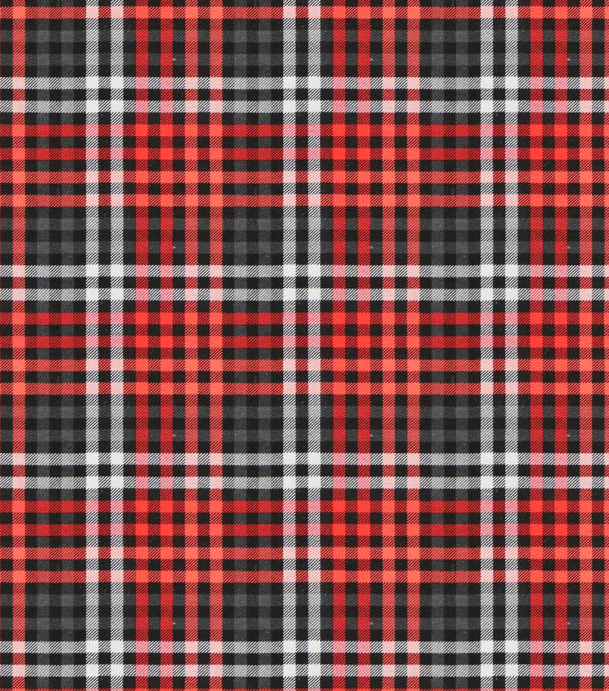 Red Black Tartan Super Snuggle Flannel Fabric