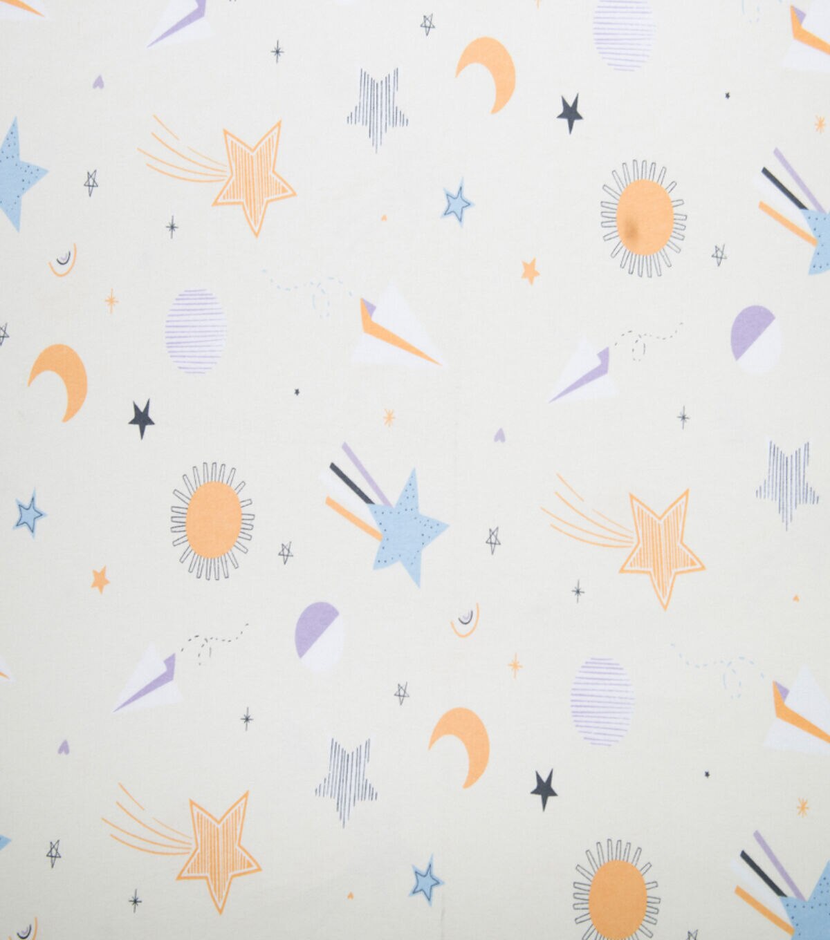 Super Snuggle Tossed Sky Icons Flannel Fabric