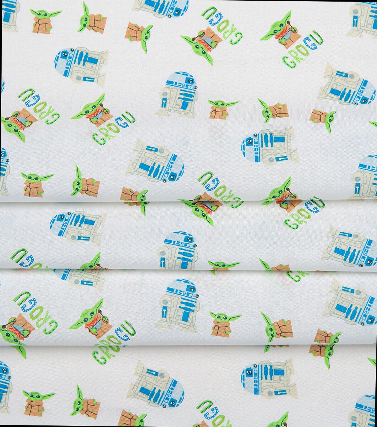 Mandalorian Grogu R2D2 Toss Cotton Fabric