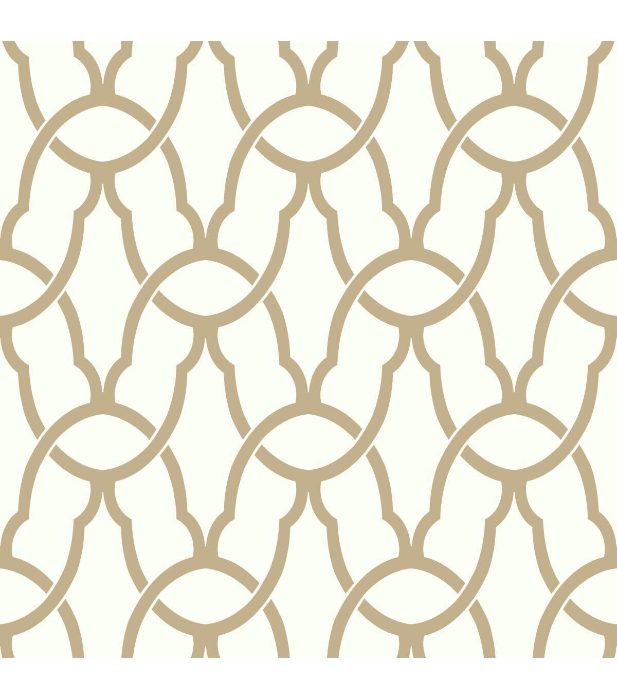 RoomMates Wallpaper Gold Trellis