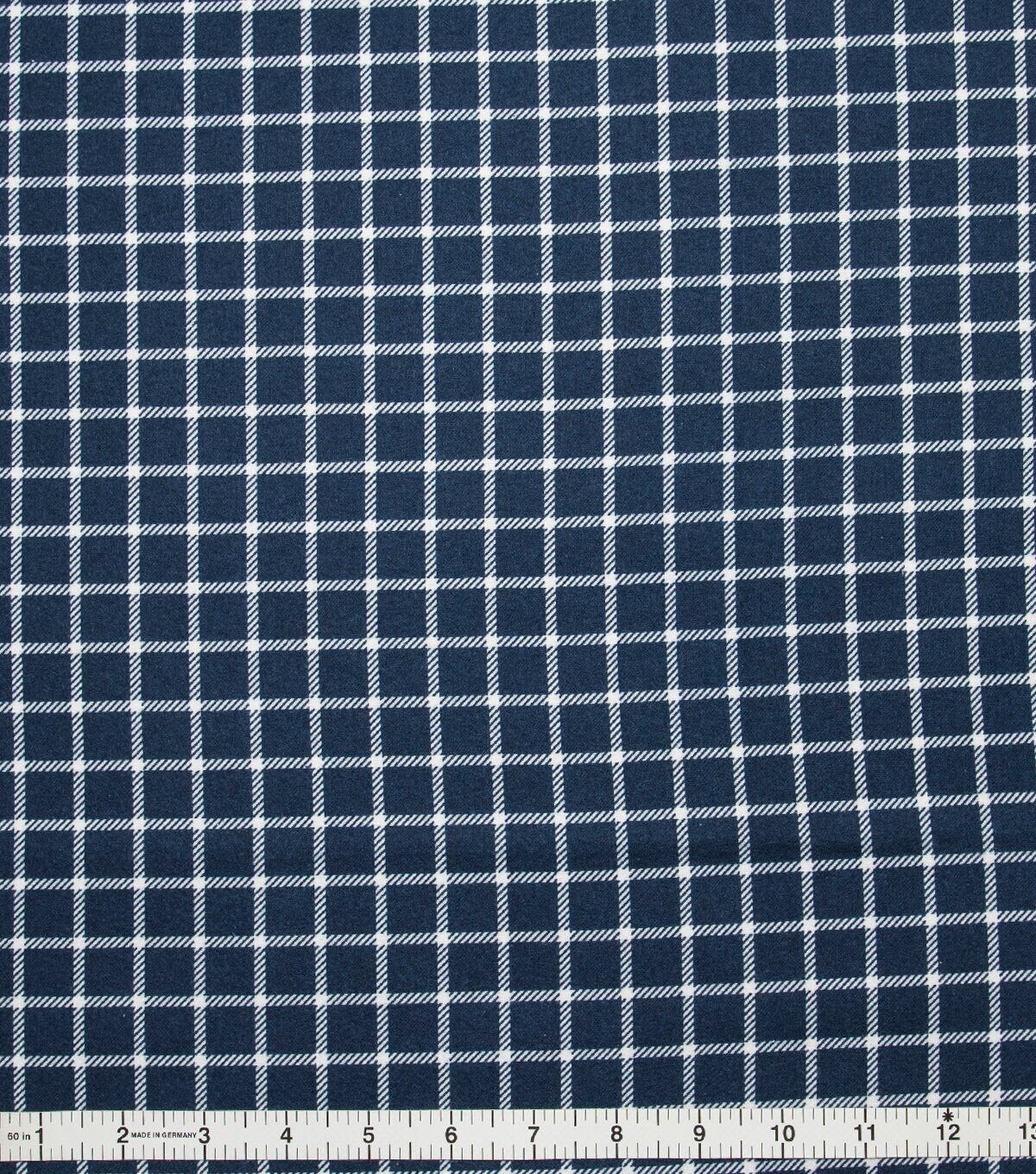 Super Snuggle Navy Windowpane Plaid Flannel Fabric