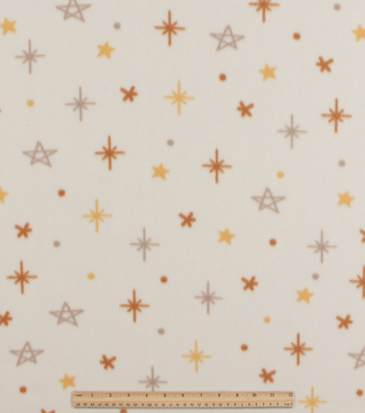 Muted Star Icons Blizzard Fleece Fabric