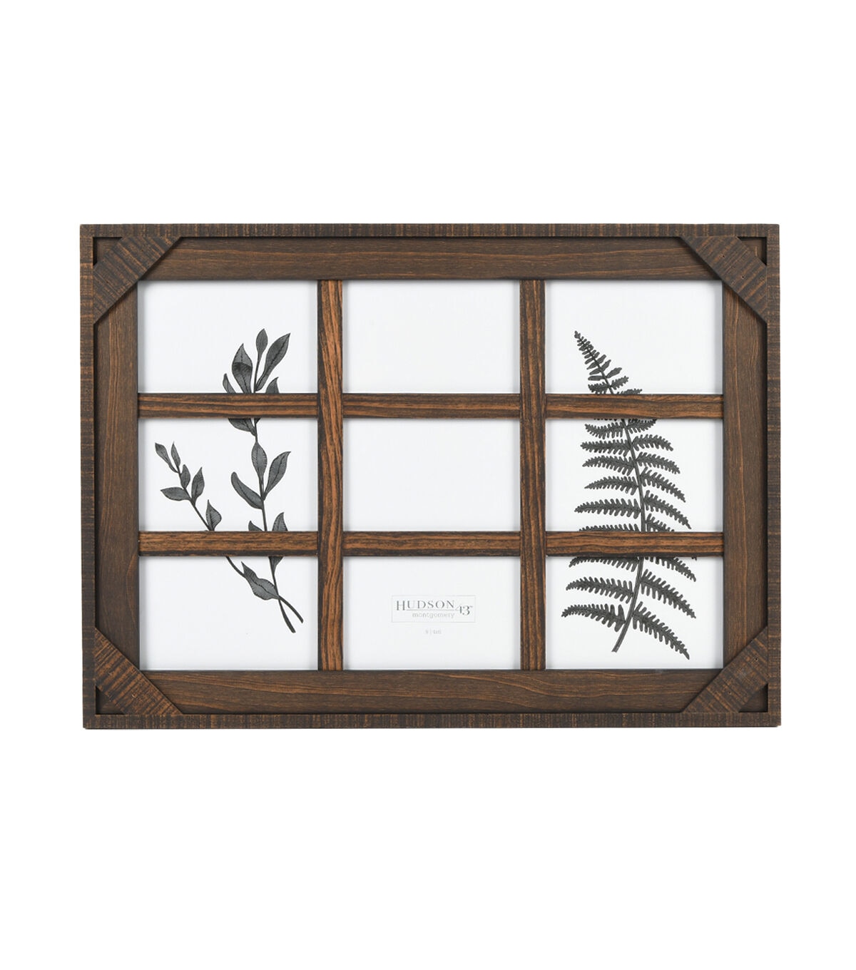 Walnut 9 Photo 4 x 6 Collage Frame by Hudson 43