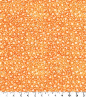 Orange Sundrenched Floral Cotton Fabric by Keepsake Calico