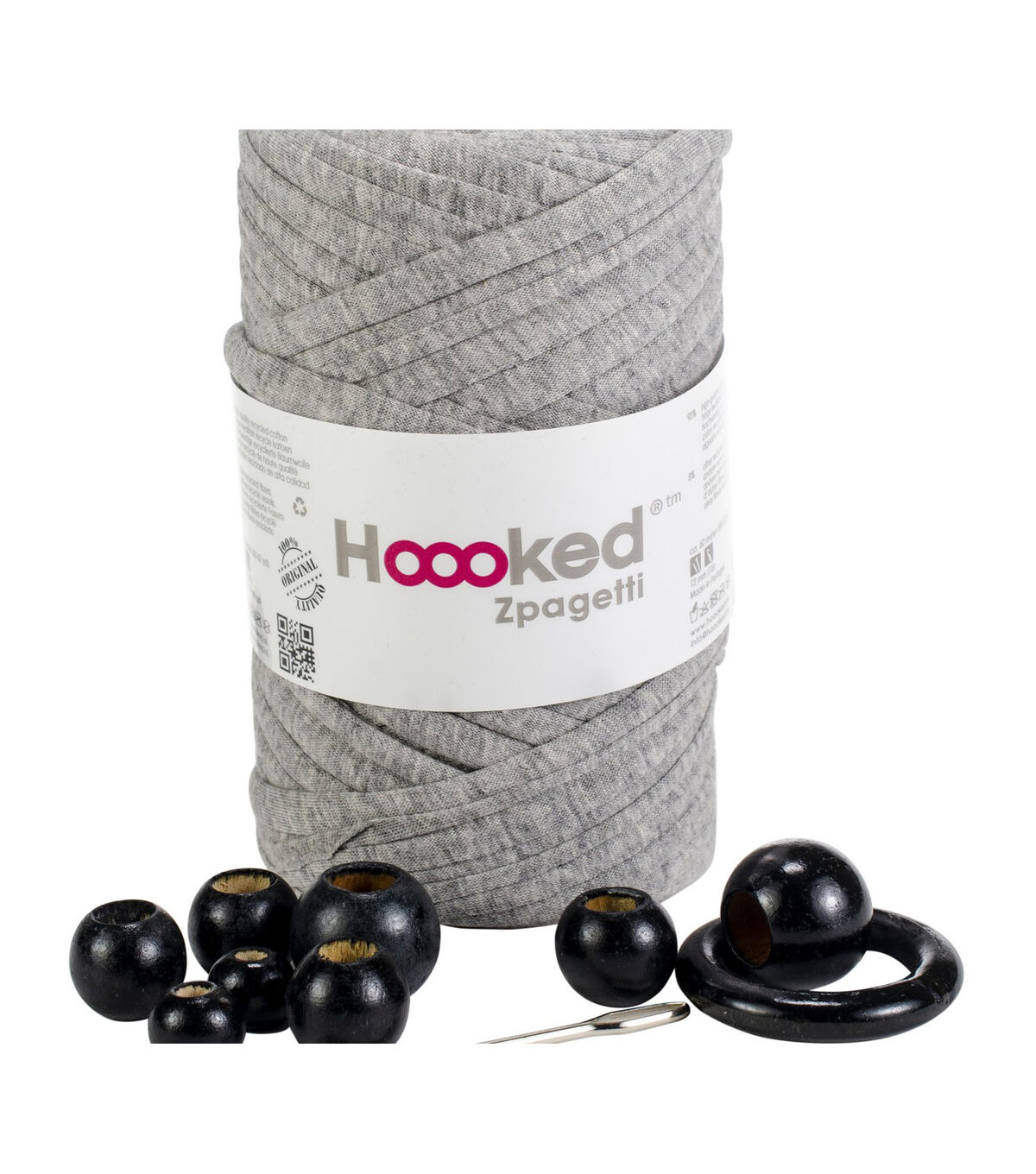 Hoooked Zpagetti Gray Macrame Hanging Basket Kit