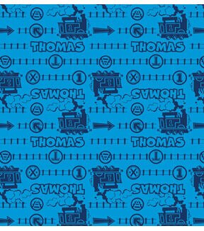 Thomas the Tank Engine Logo on Cotton Fabric