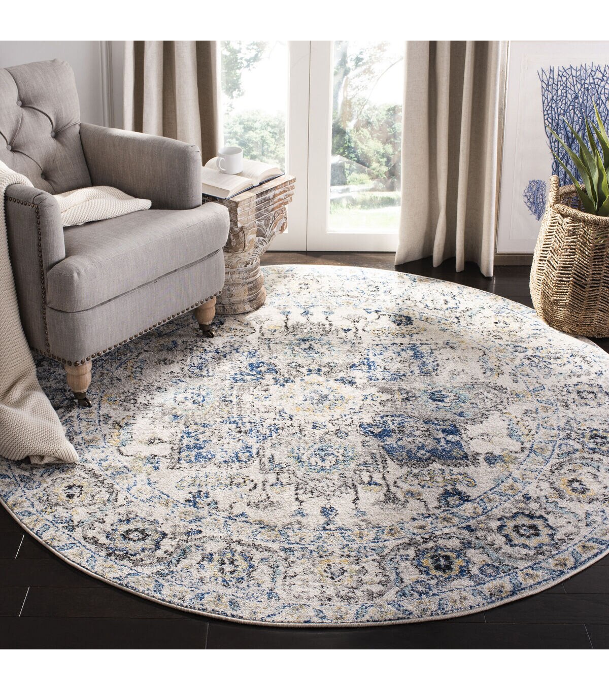 Safavieh Madison 603 Grey / Ivory 5'3 X 5'3 Round