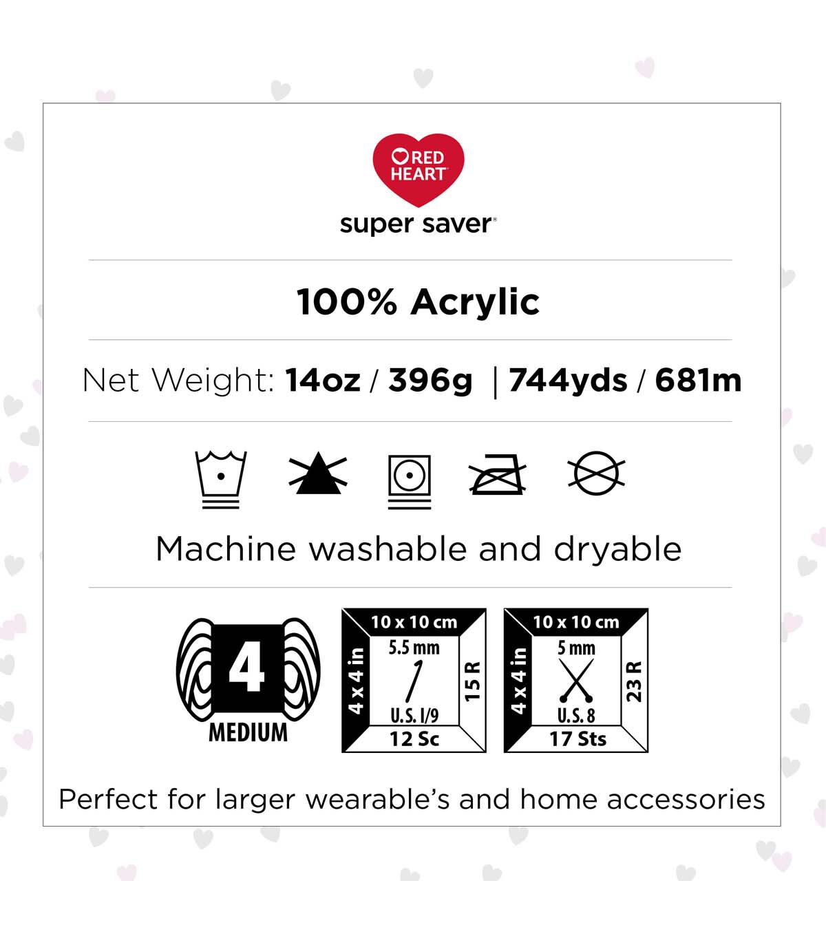 Red Heart Super Saver Jumbo 744yds Acrylic Worsted Yarn 12 Bundle