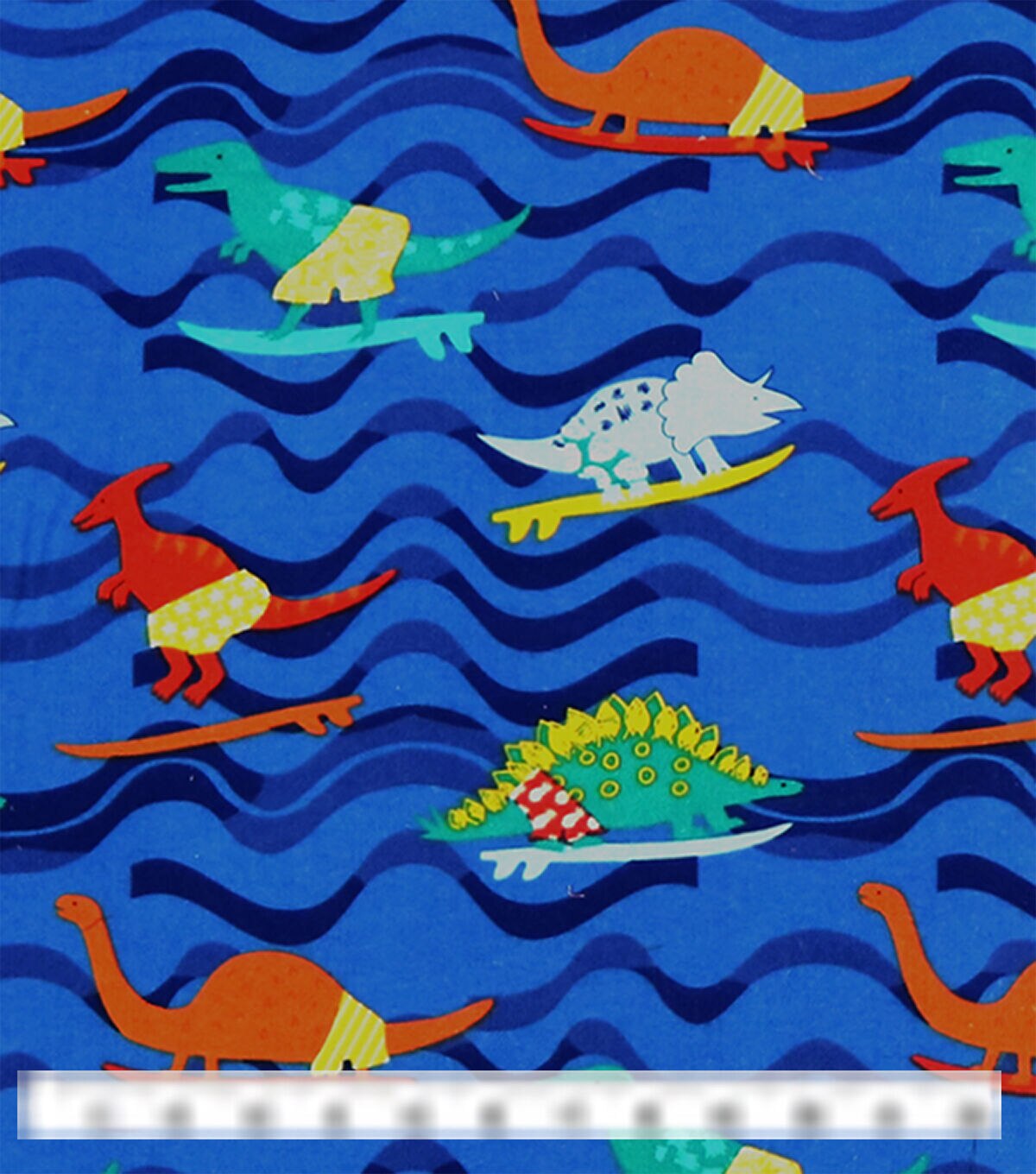 Dinos Surfing Super Snuggle Flannel Fabric