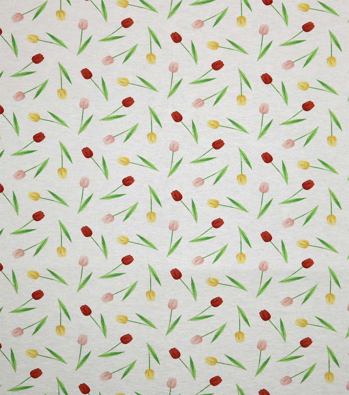 Tulips on White Super Snuggle Flannel Fabric