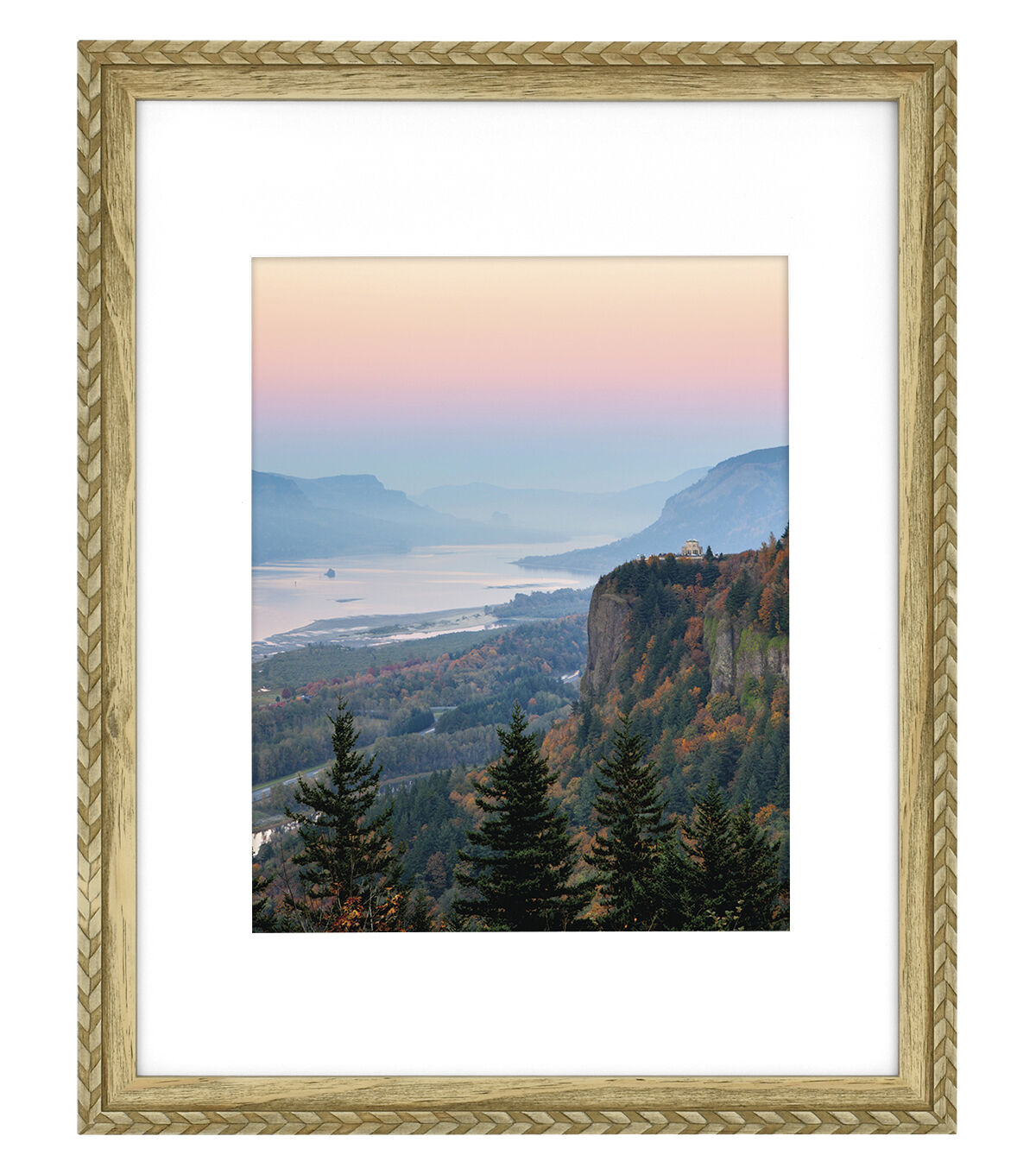 11 x 14 Matted To 8 x 10 Gold Braided Portrait Frame by Hudson 43
