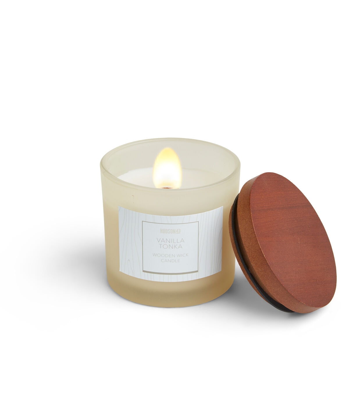 5oz Wood Wick Vanilla Tonka Scented Jar Candle by Hudson 43