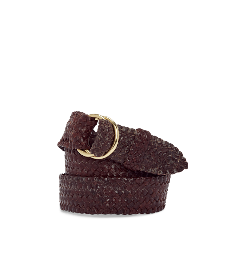 Slim Plaited O Ring belt