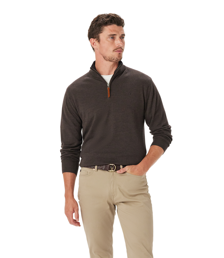 Ernest 1/4 zip merino knit