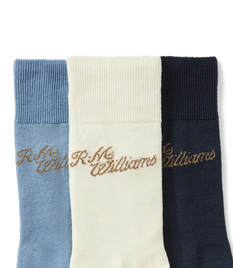 R.M.Williams Script Sock 3 pack