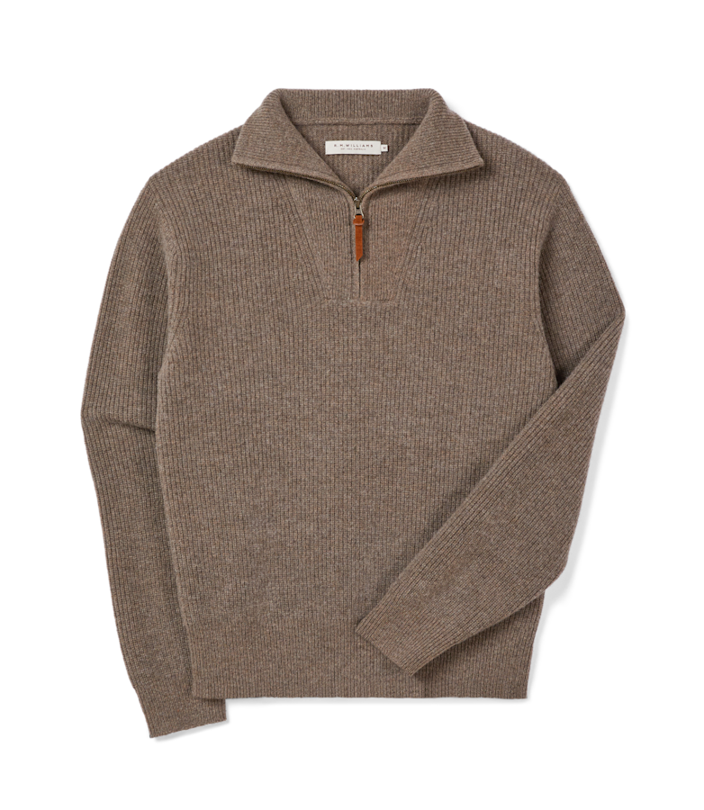 Linton 1/4 zip lambswool knit