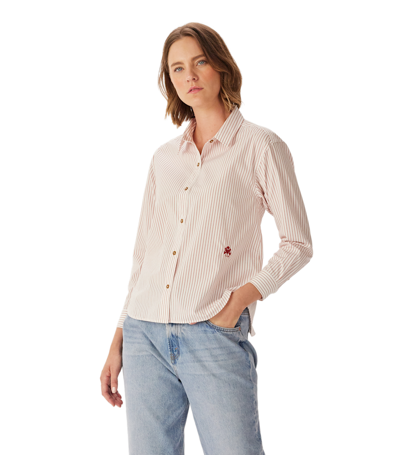 Hopeland stripe poplin shirt