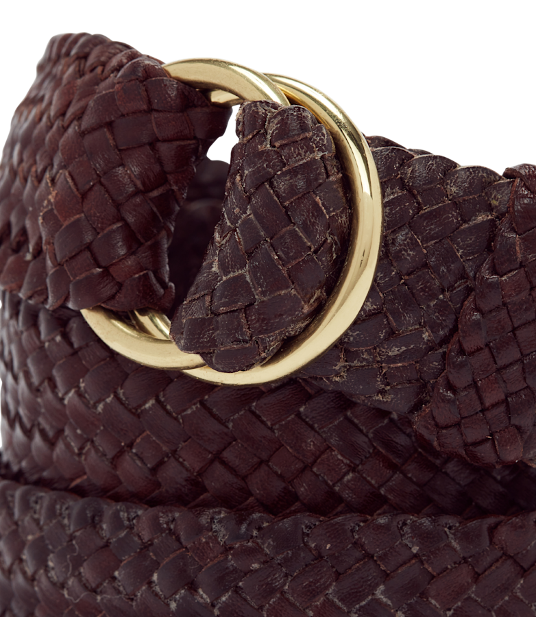 Slim Plaited O Ring belt