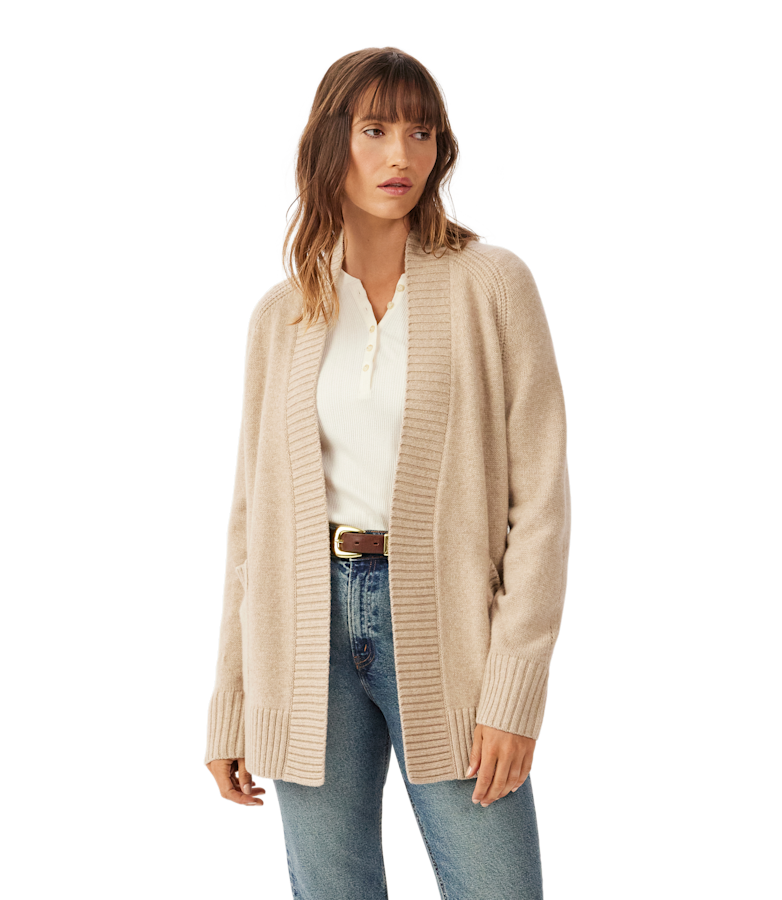 Bermagui wrap merino cardigan