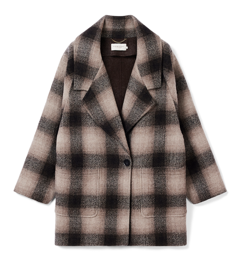 Ross wool check coat