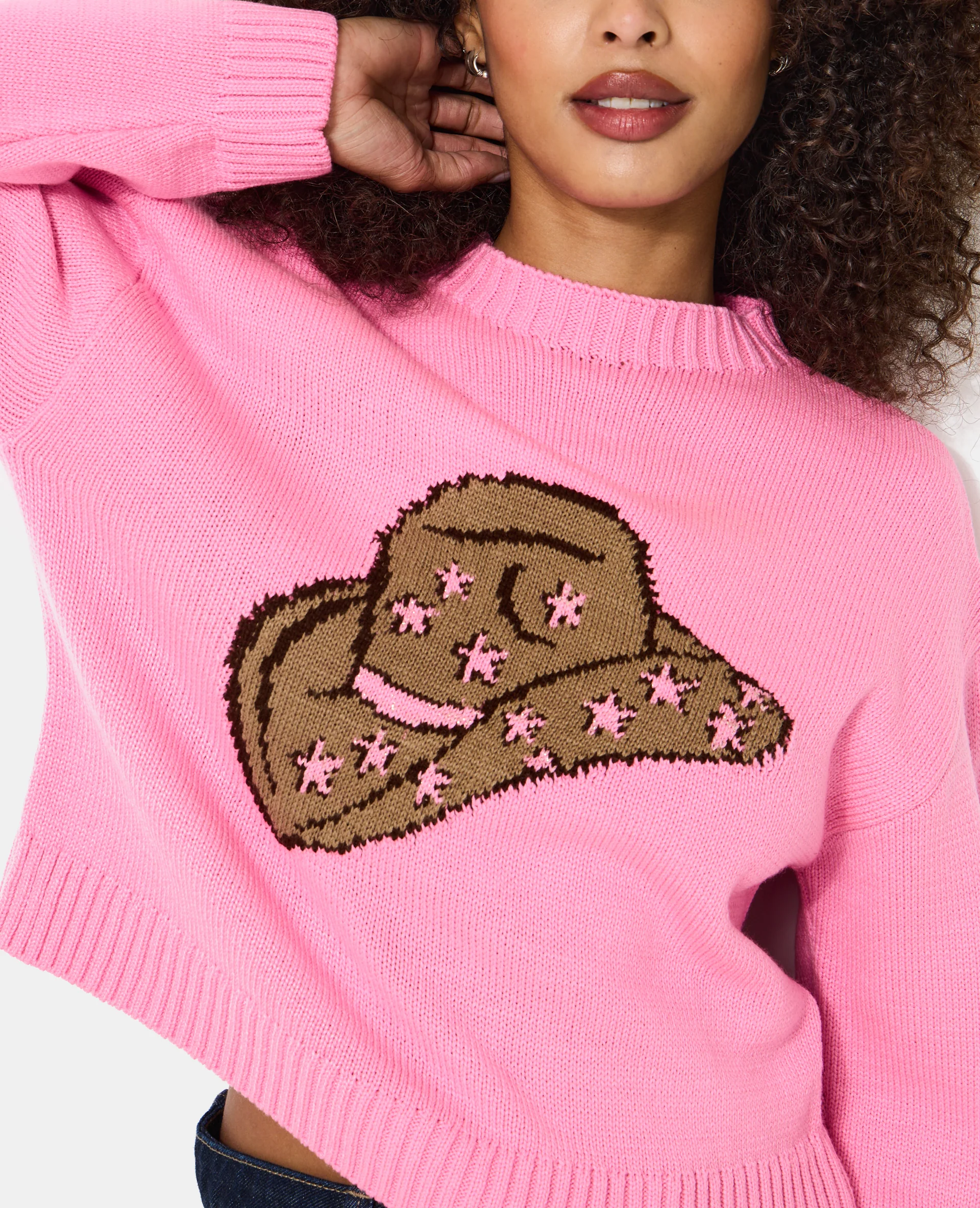 Pull col rond avec chapeau de cowboy