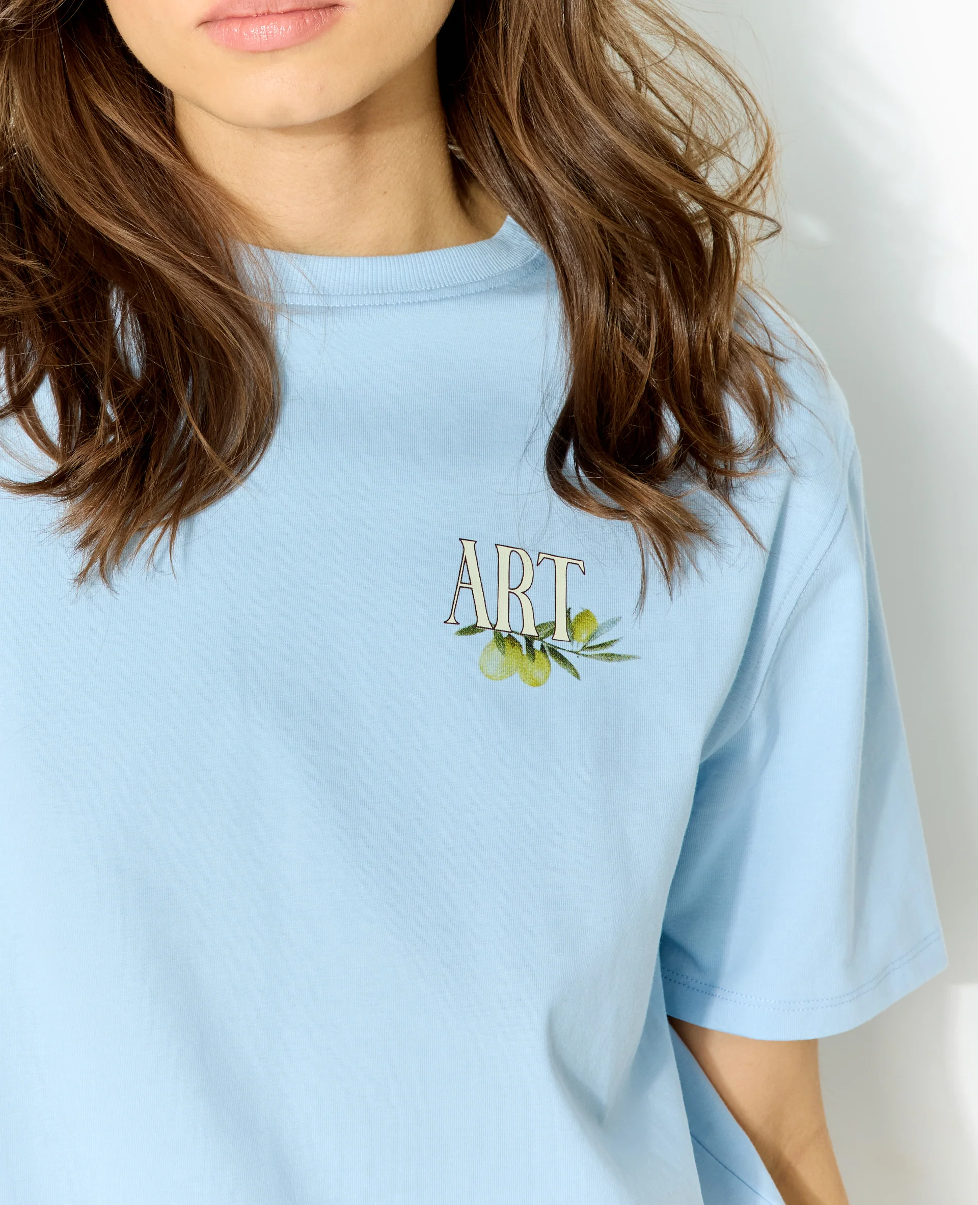 T-shirt oversize avec print poitrine et dos