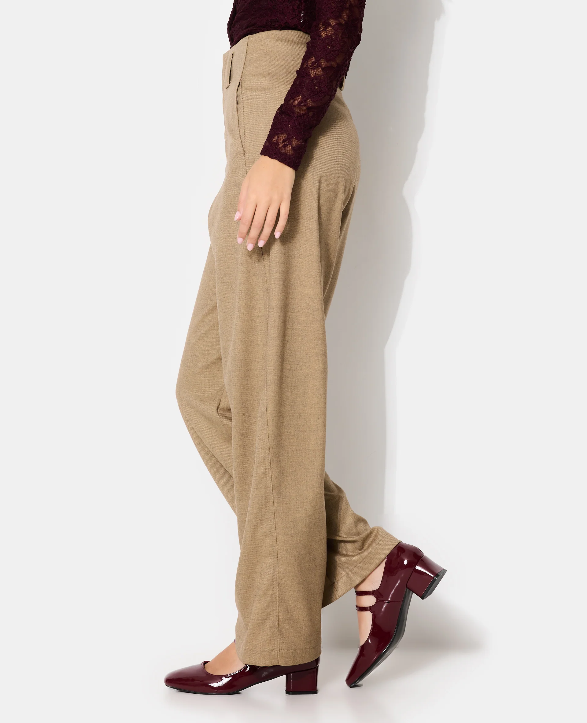 Pantalon barrel avec larges passants