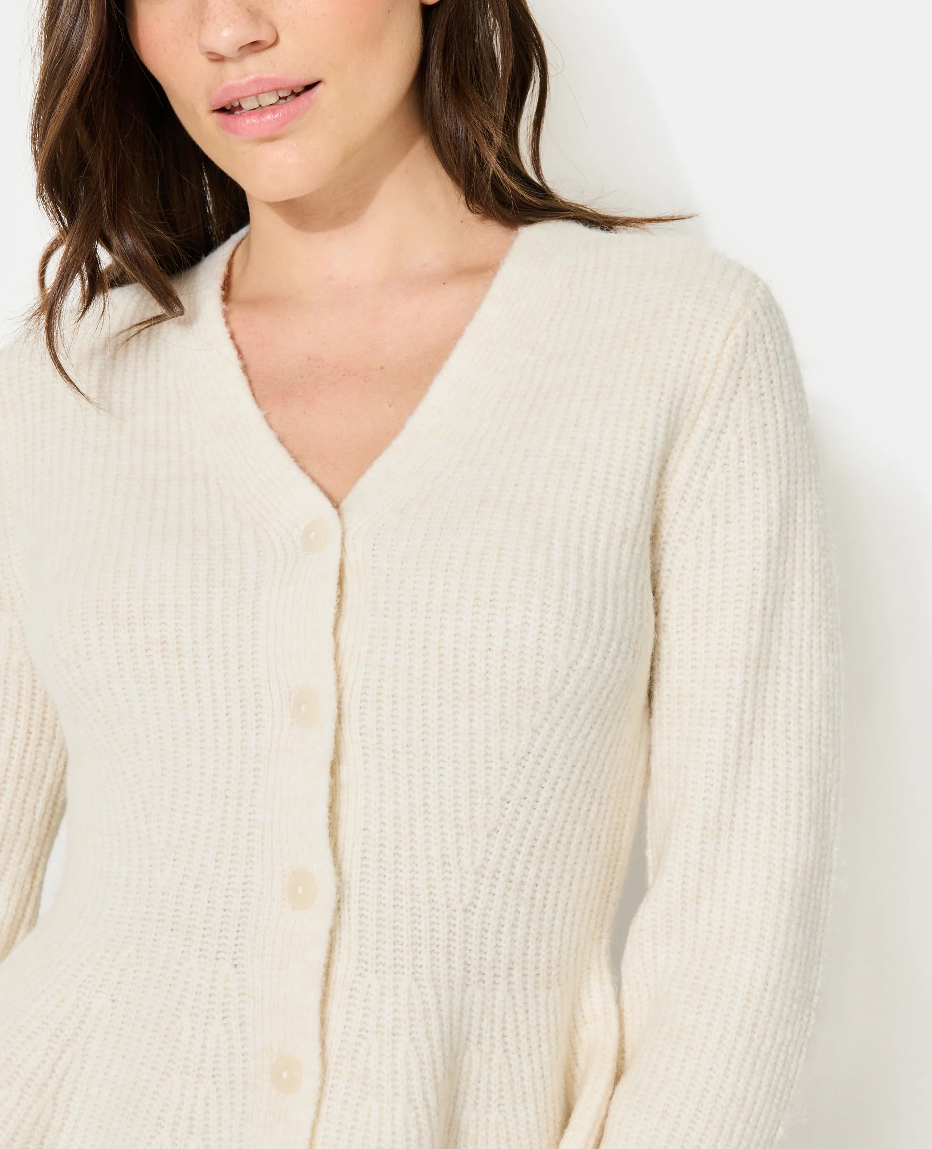 Gilet peplum encolure V