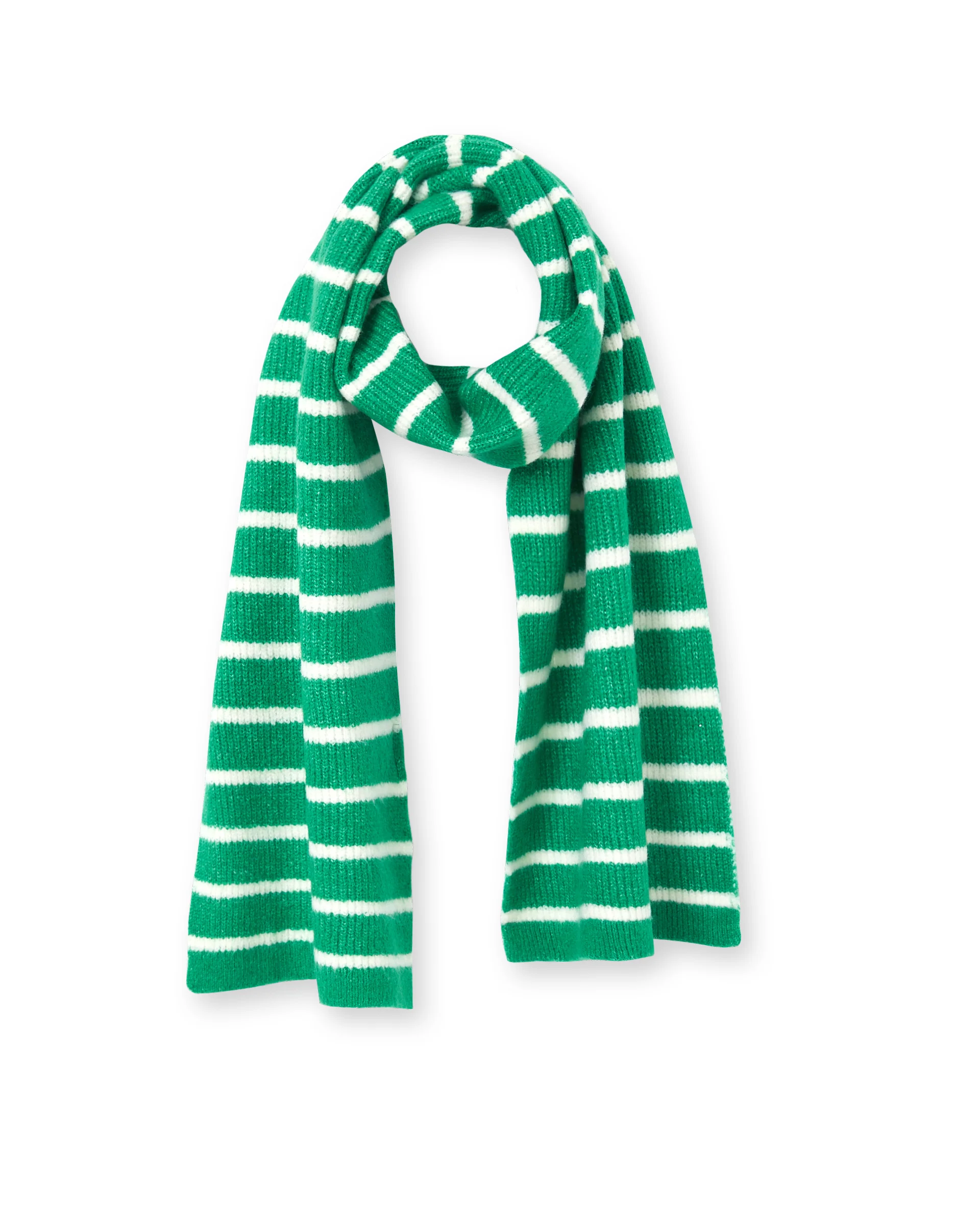 Echarpe en maille rayée