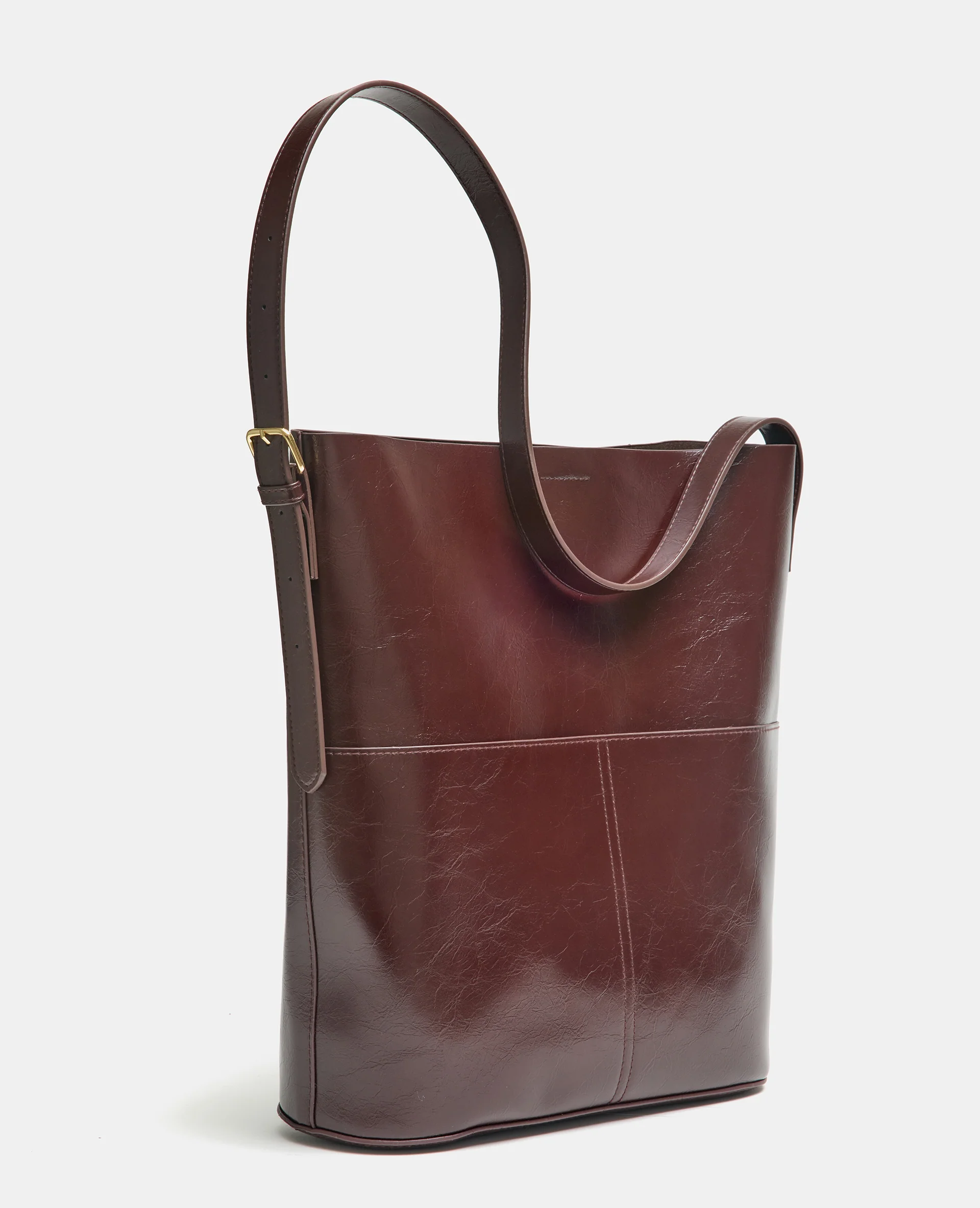 Grand sac en simili avec bandoulière