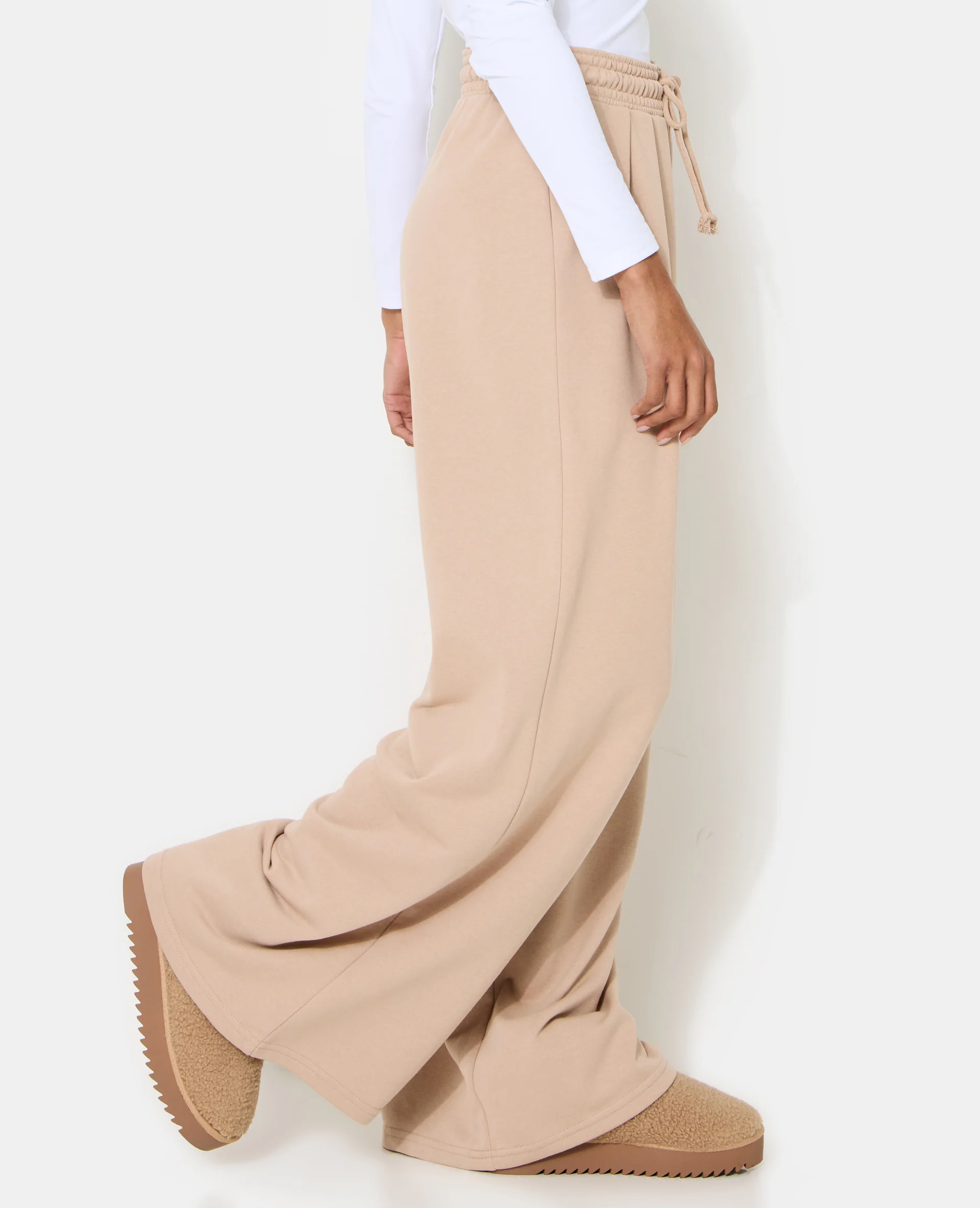 Pantalon de jogging extra large avec pinces bas droits