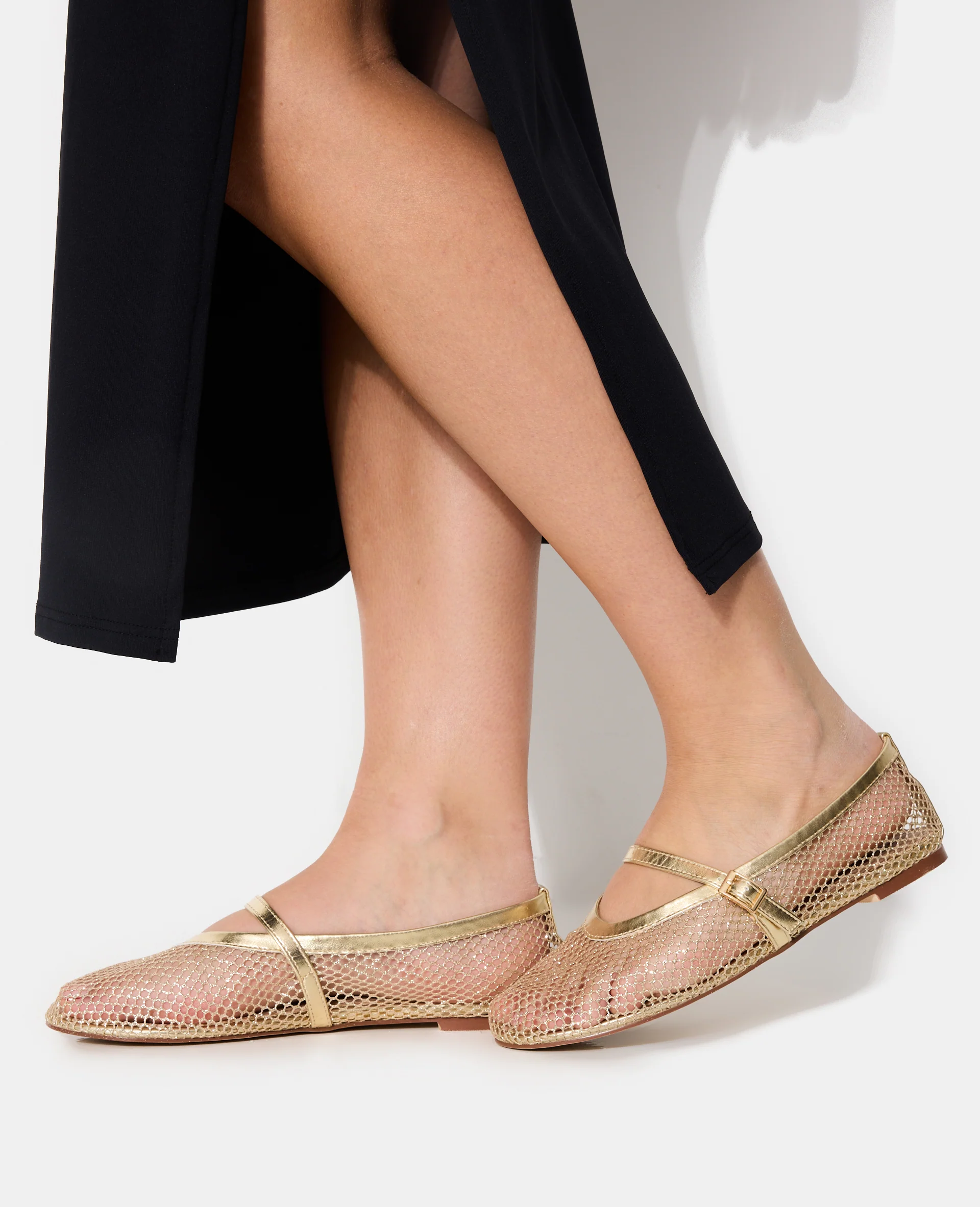 Ballerines en mesh avec bride