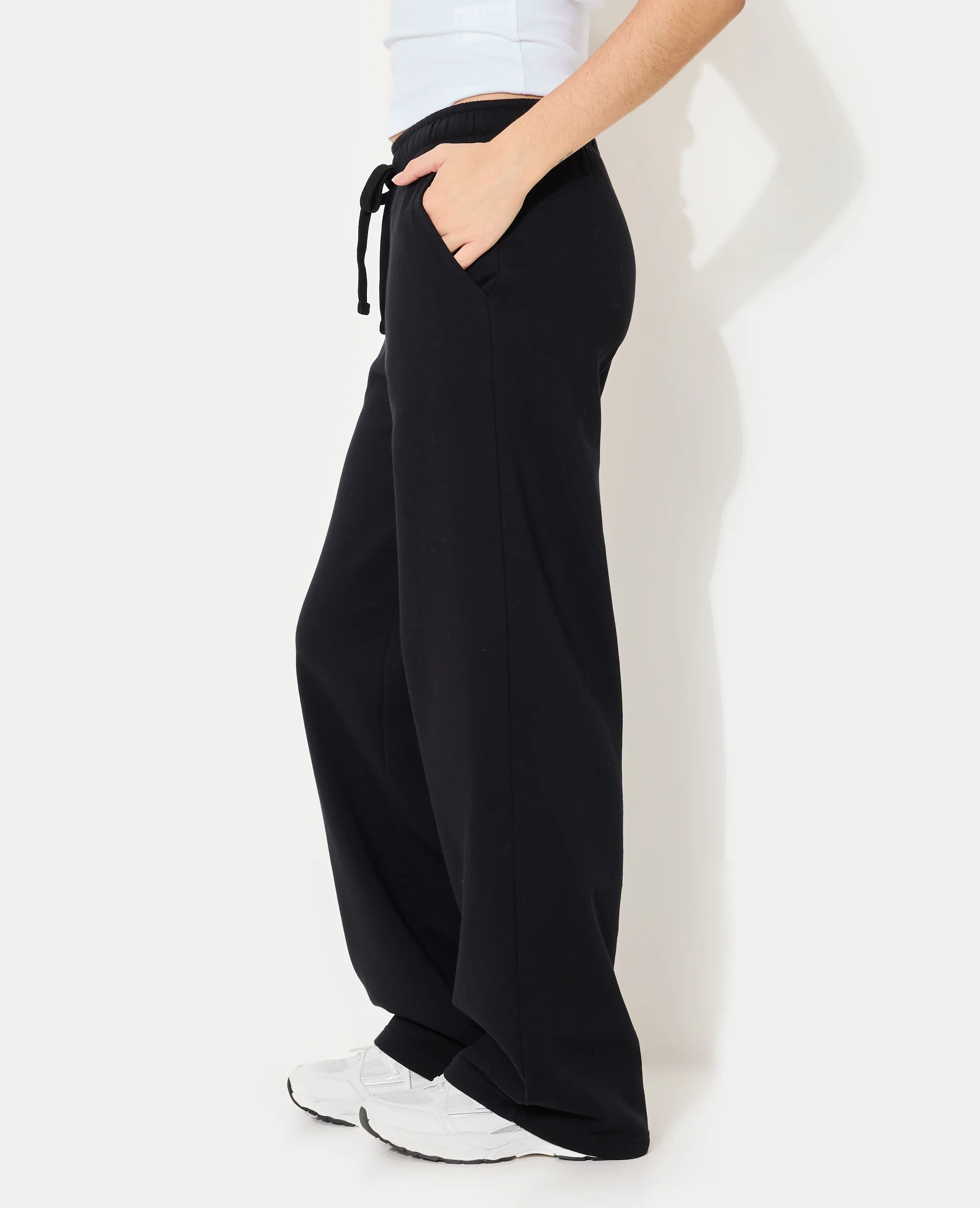 Pantalon de jogging bas droits en molleton