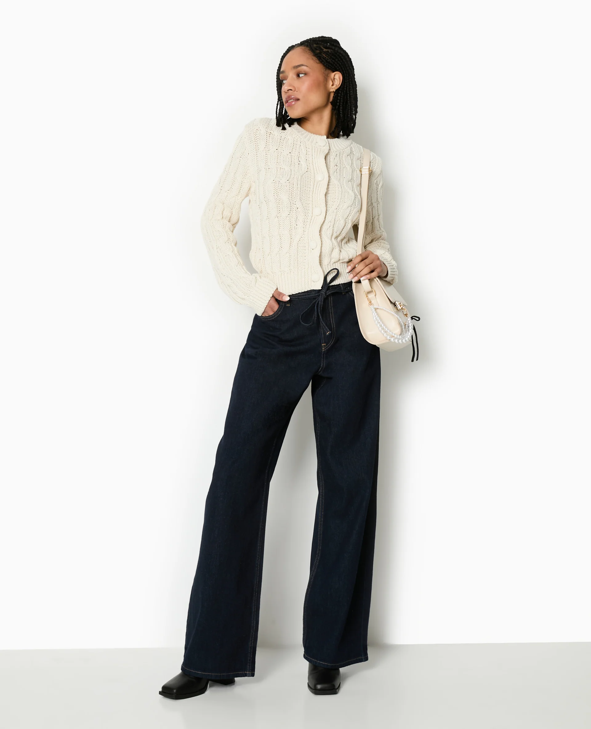 Gilet en maille torsadée