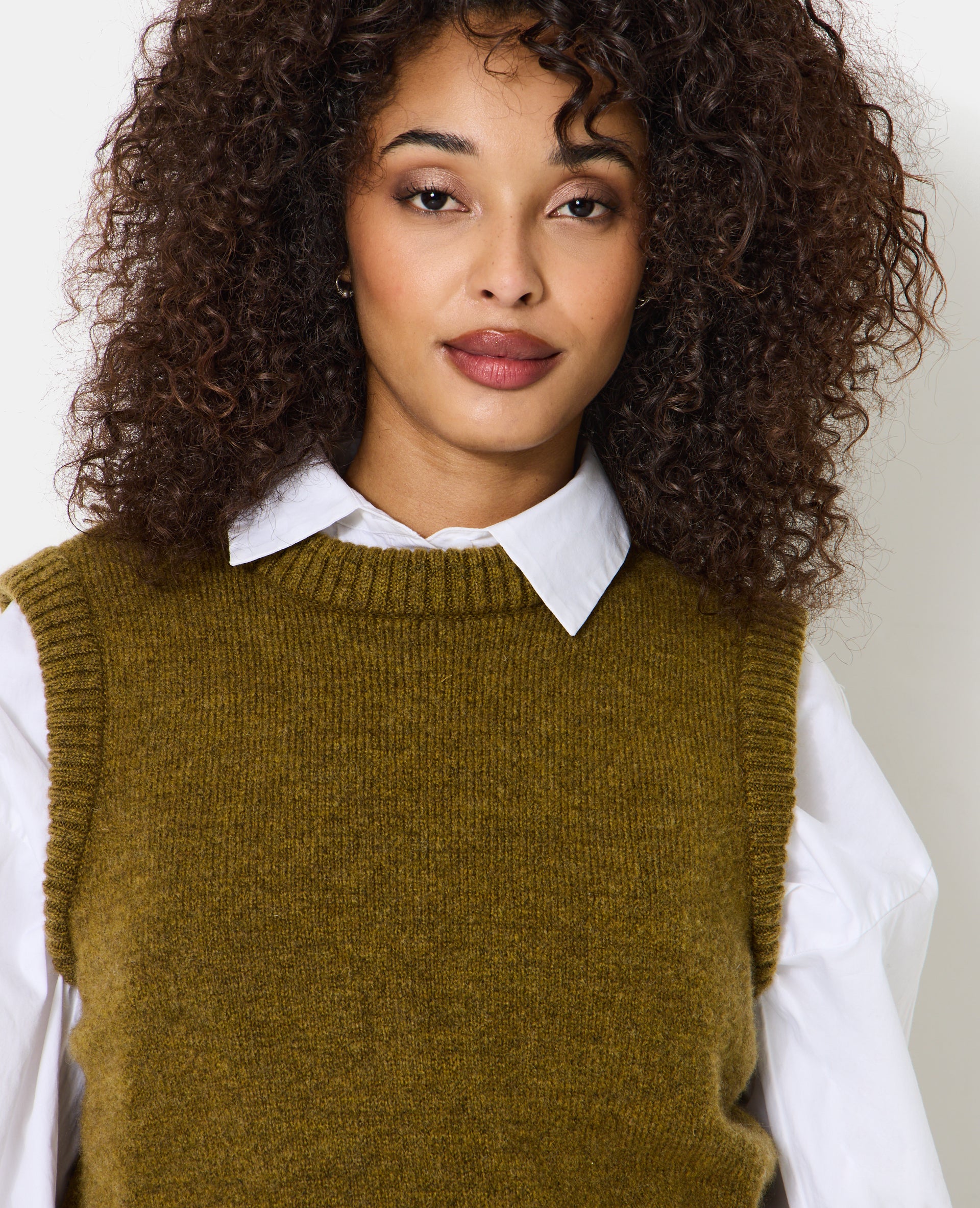 Pull sans manches avec laine