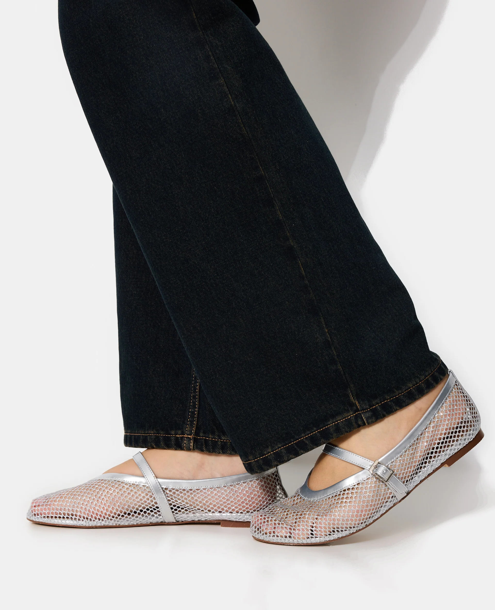 Ballerines en mesh avec bride