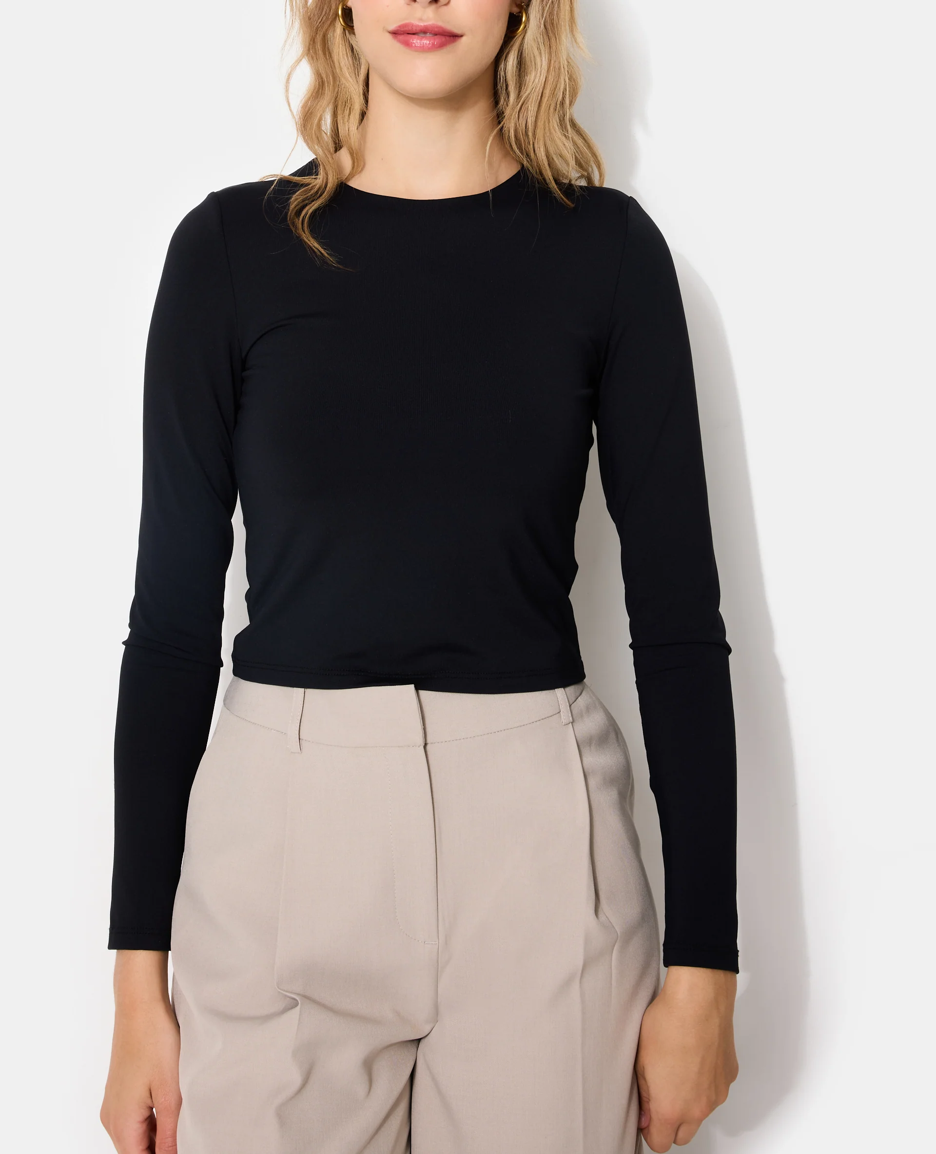 T-shirt manches longues en maille stretch