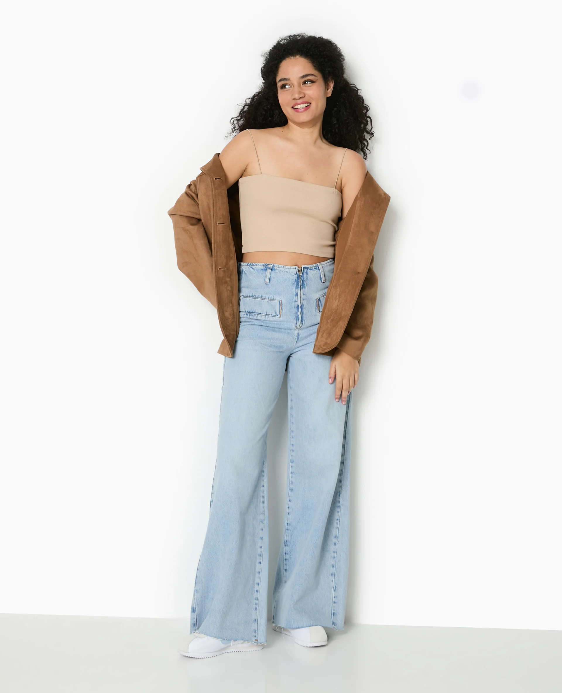 Top bandeau court avec bretelles fines