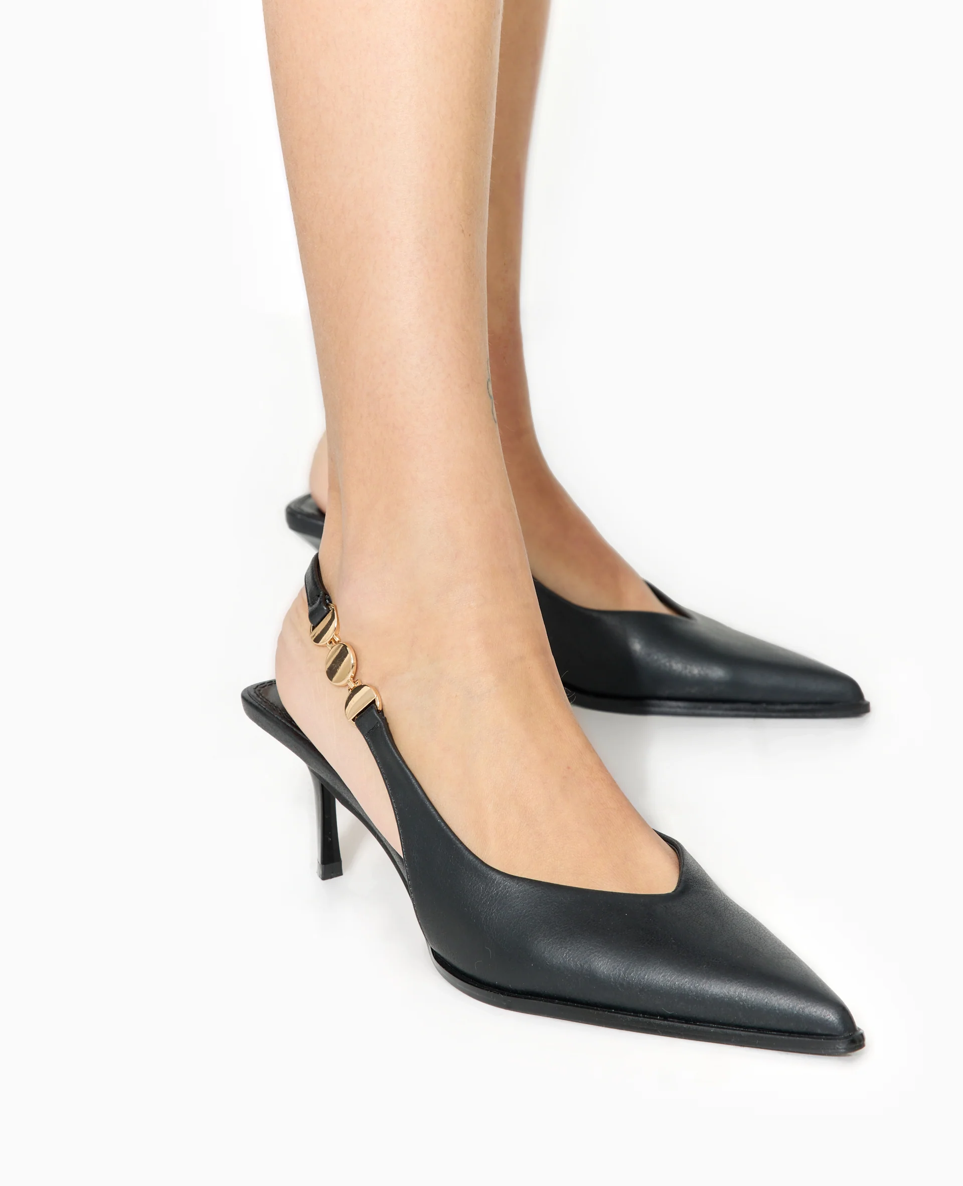 Escarpins bout pointu talon ouvert