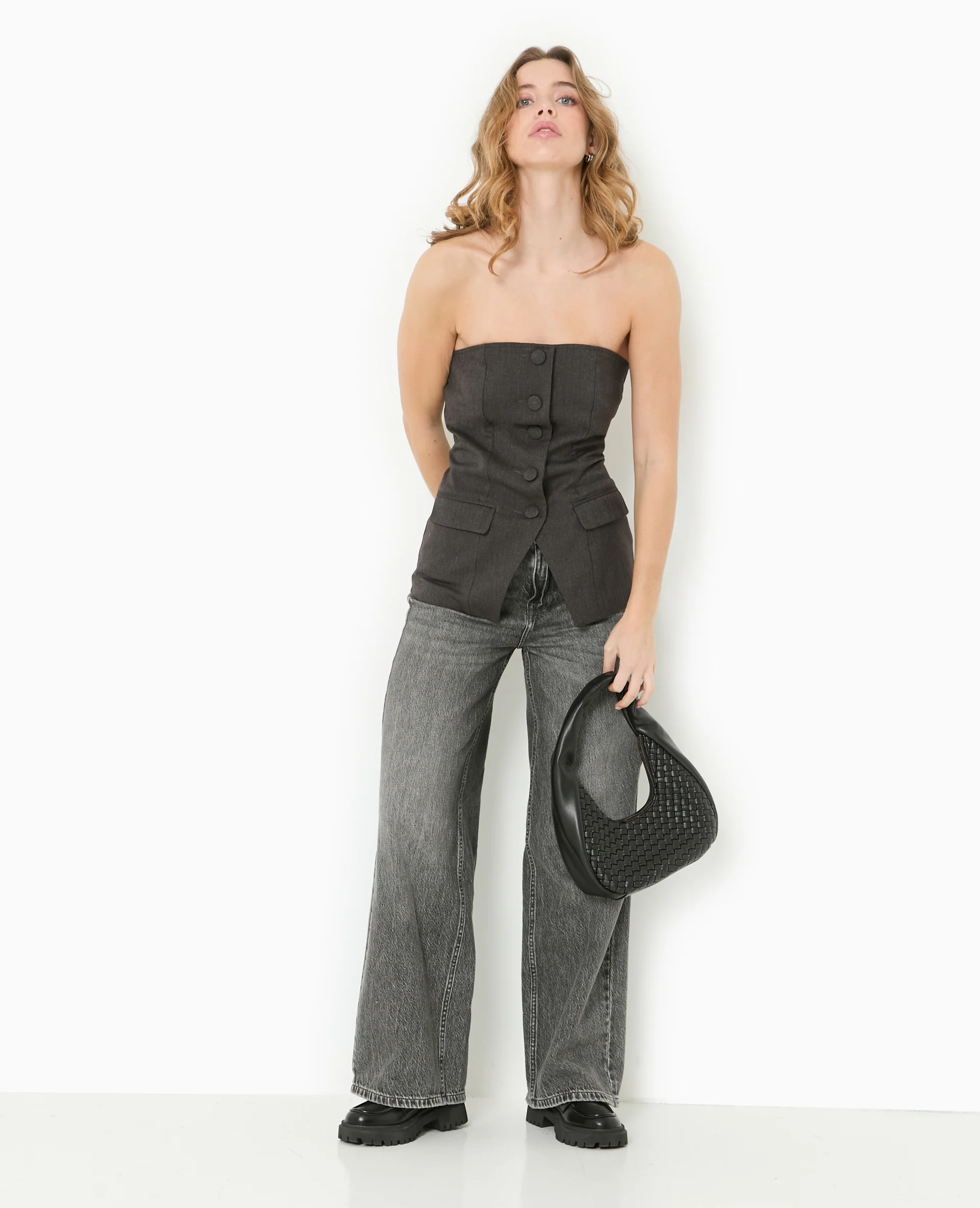 Top bustier esprit gilet de barman