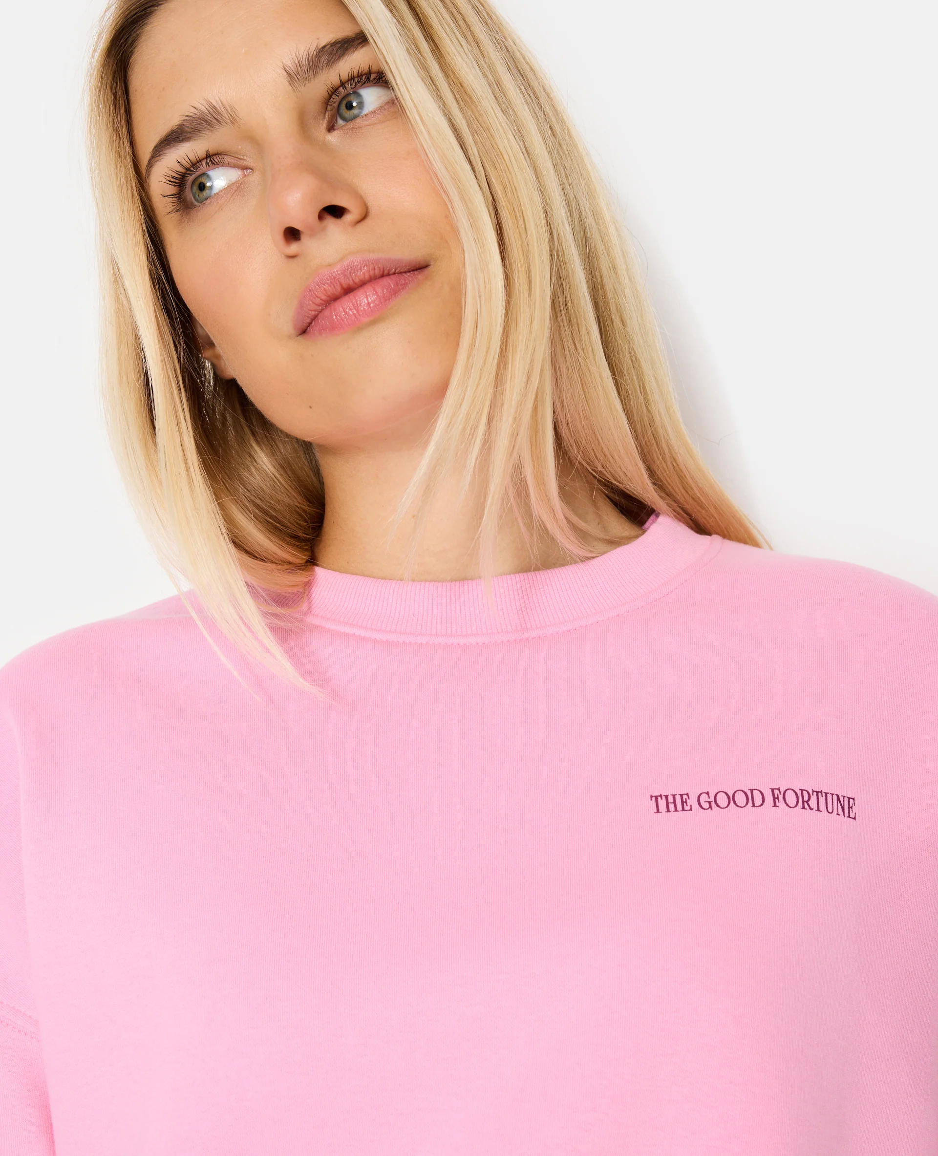 Sweat oversize avec print poitrine et dos