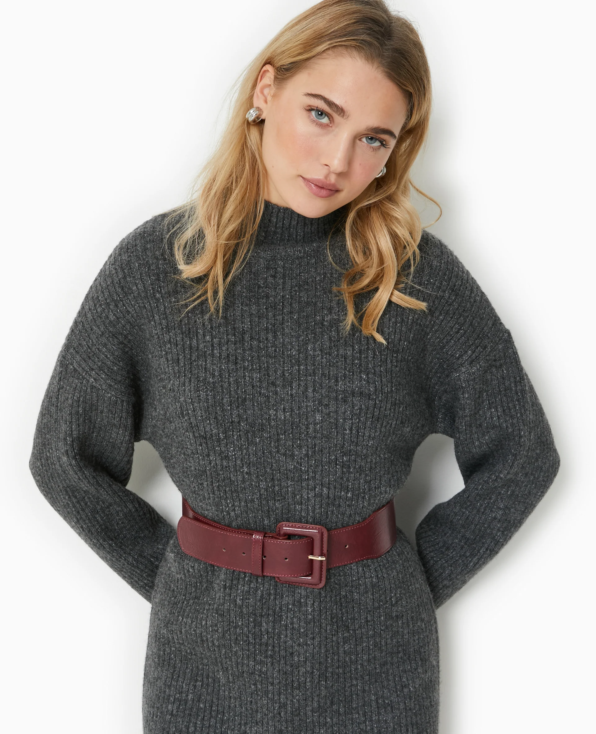 Ceinture large en simili cuir