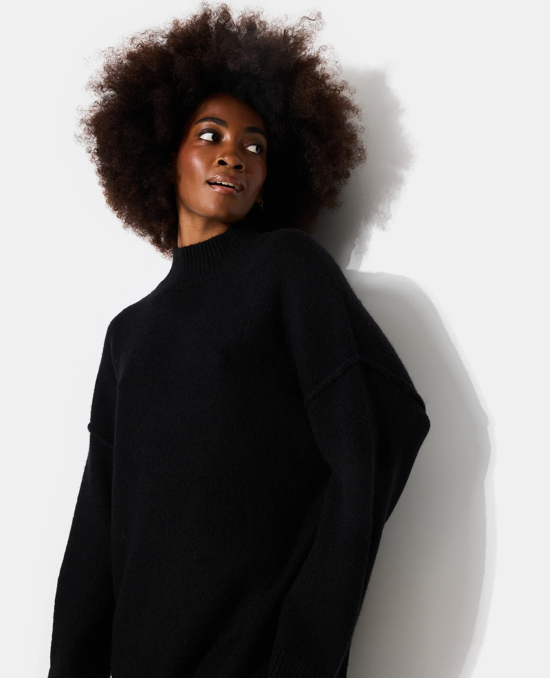 Robe pull col montant